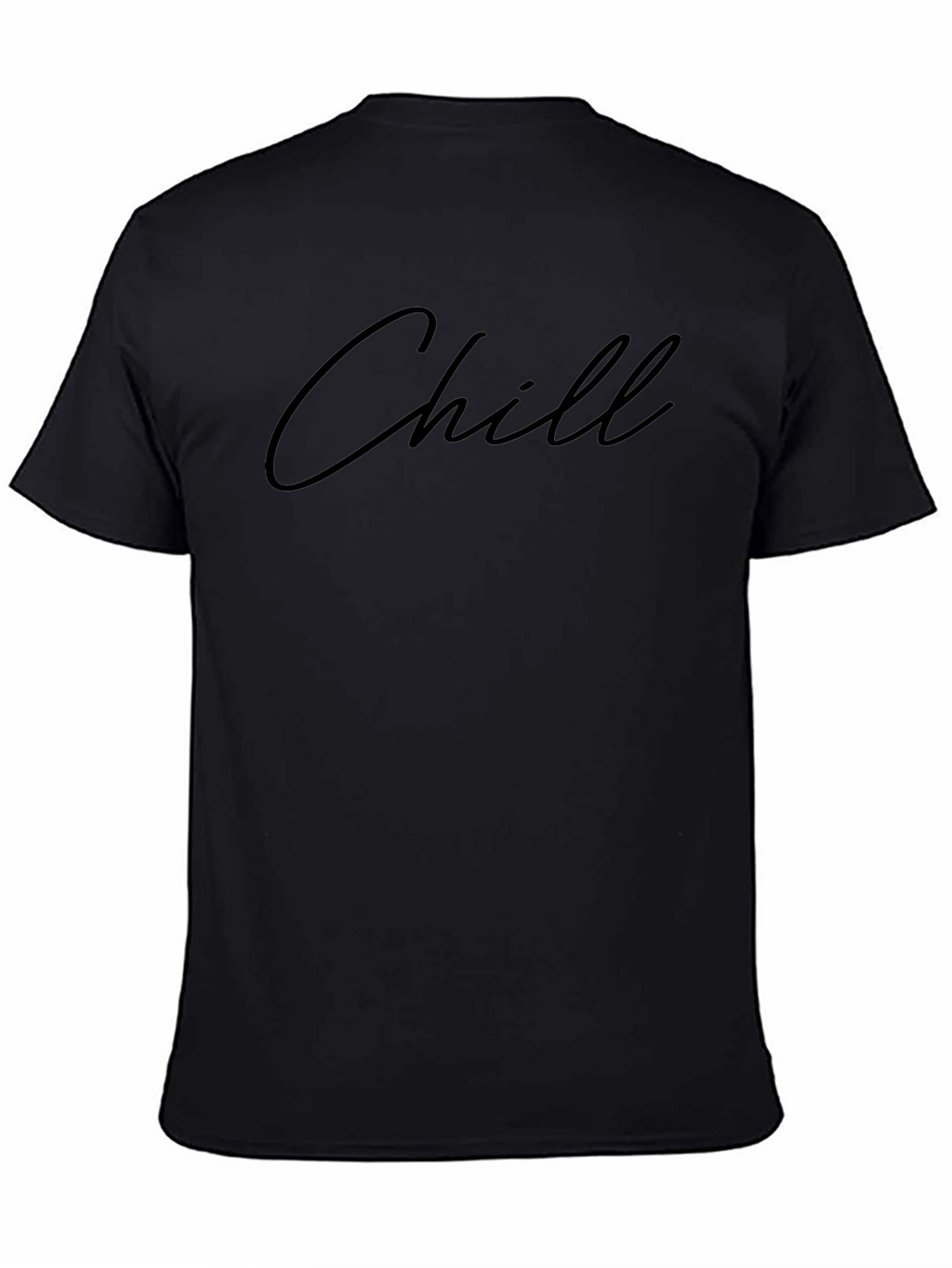 Chill Graphic Print Black T-Shirt