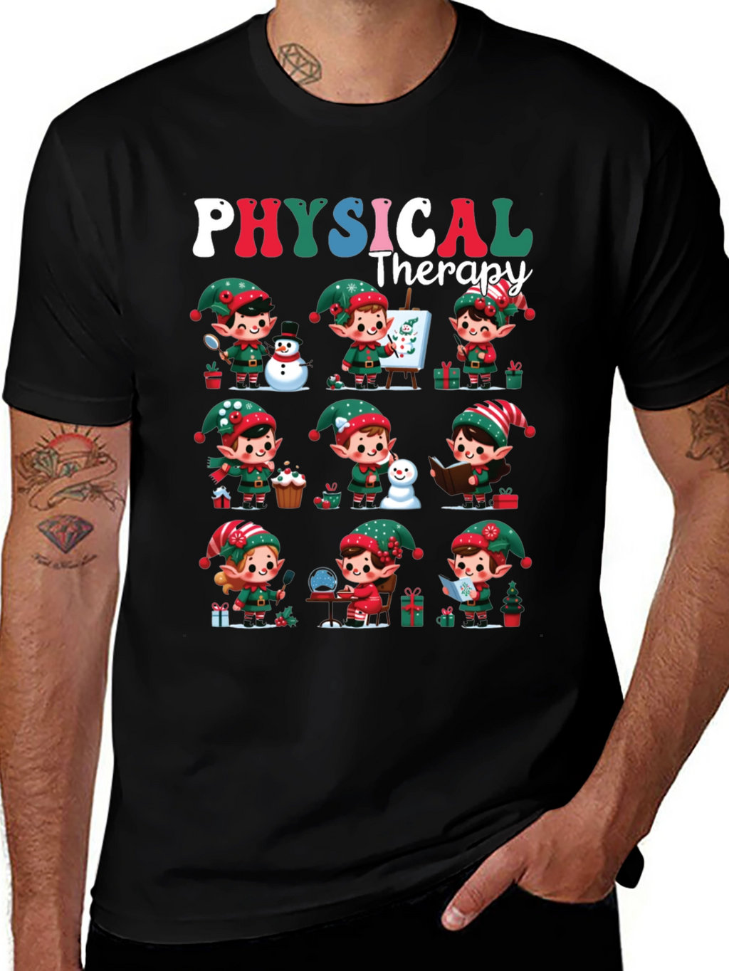 Christmas Physical Therapy Elf T-Shirt