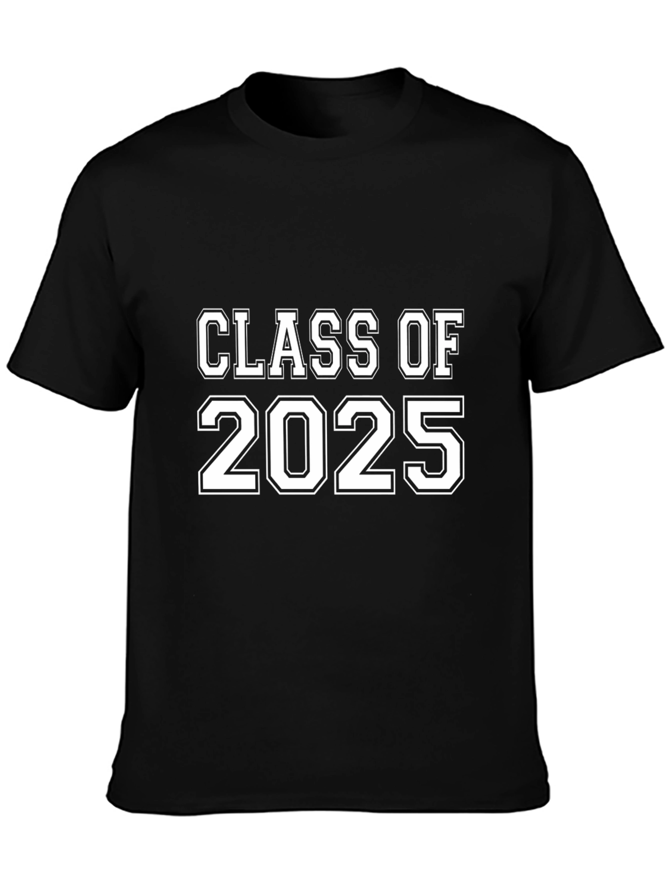 Class of 2025 Graduation T-Shirt - Black Cotton Tee