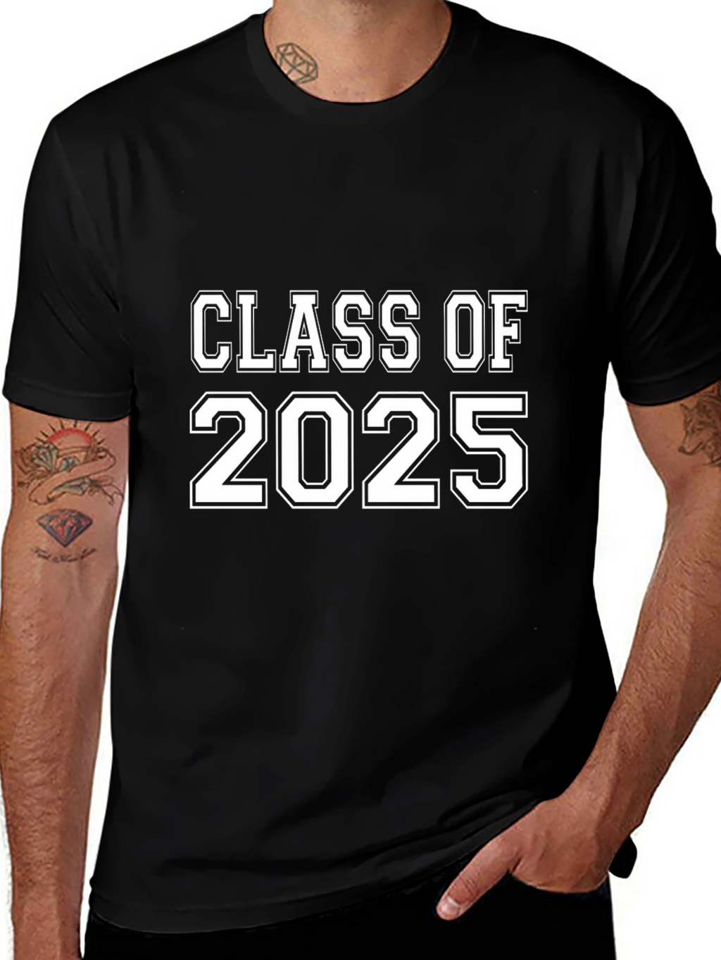 Class of 2025 Graduation T-Shirt - Black Cotton Tee