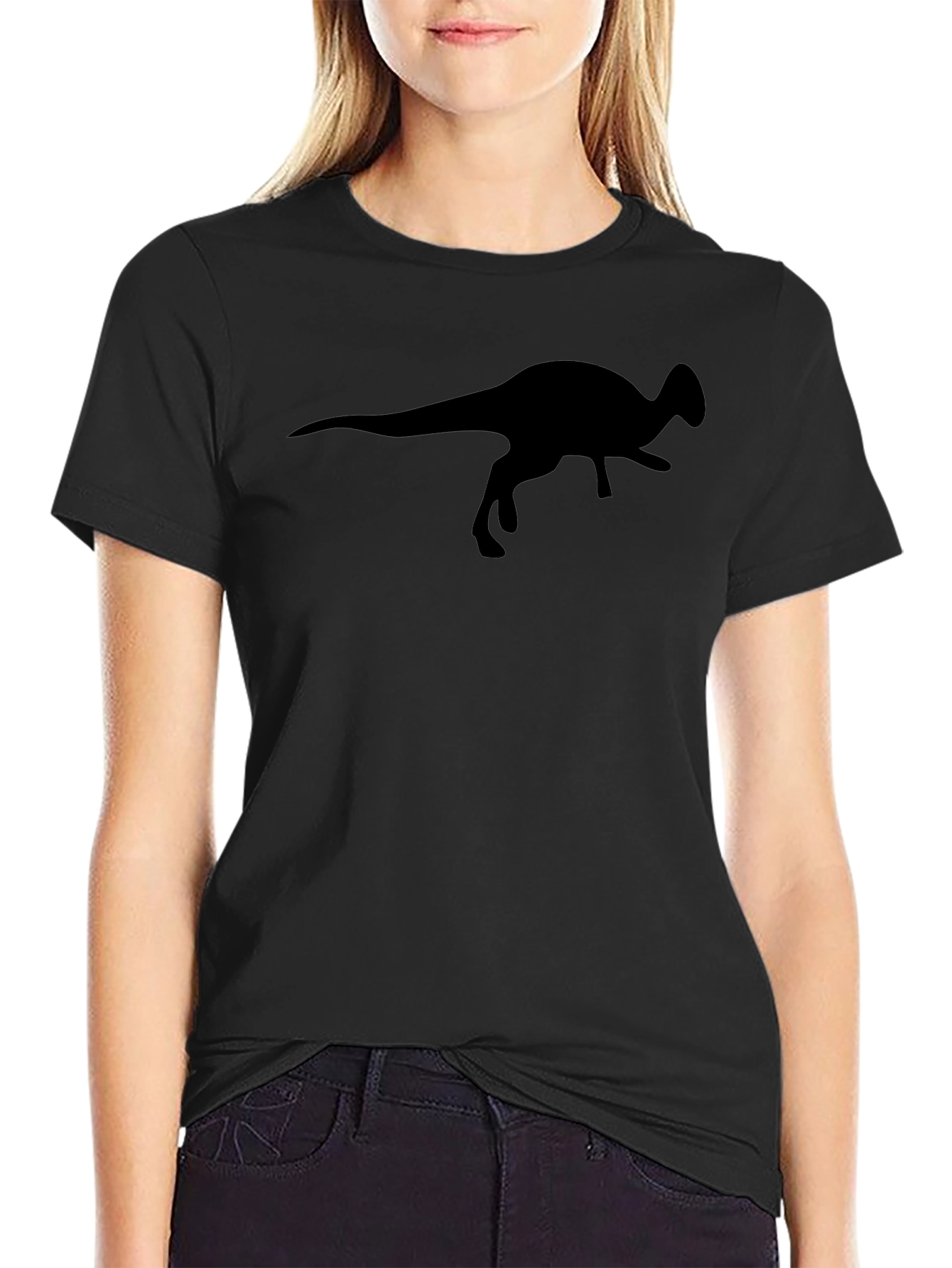 Dinosaur Silhouette Black T-Shirt