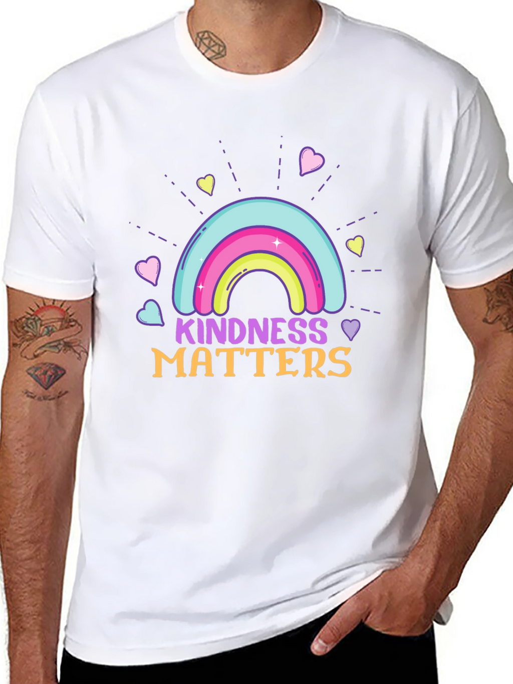 Kindness Matters Rainbow Graphic T-Shirt