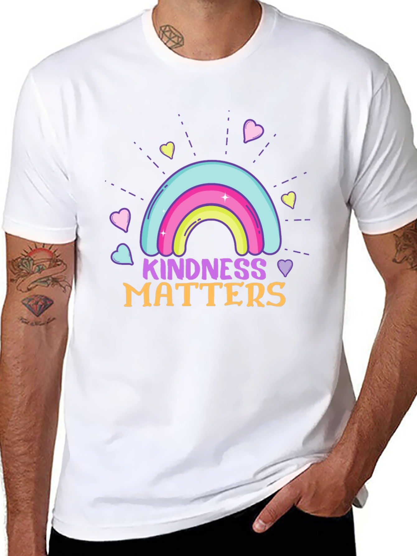 Kindness Matters Rainbow Graphic T-Shirt