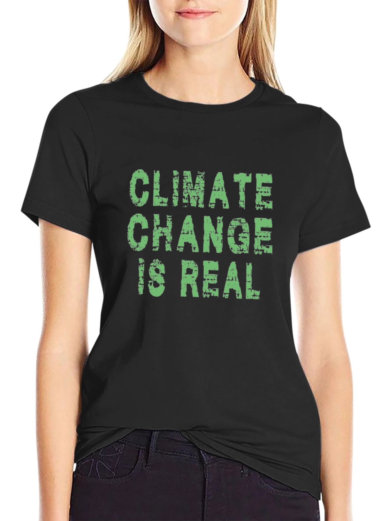 Climate Change Is Real Graphic Tee - Eco-Friendly Awareness