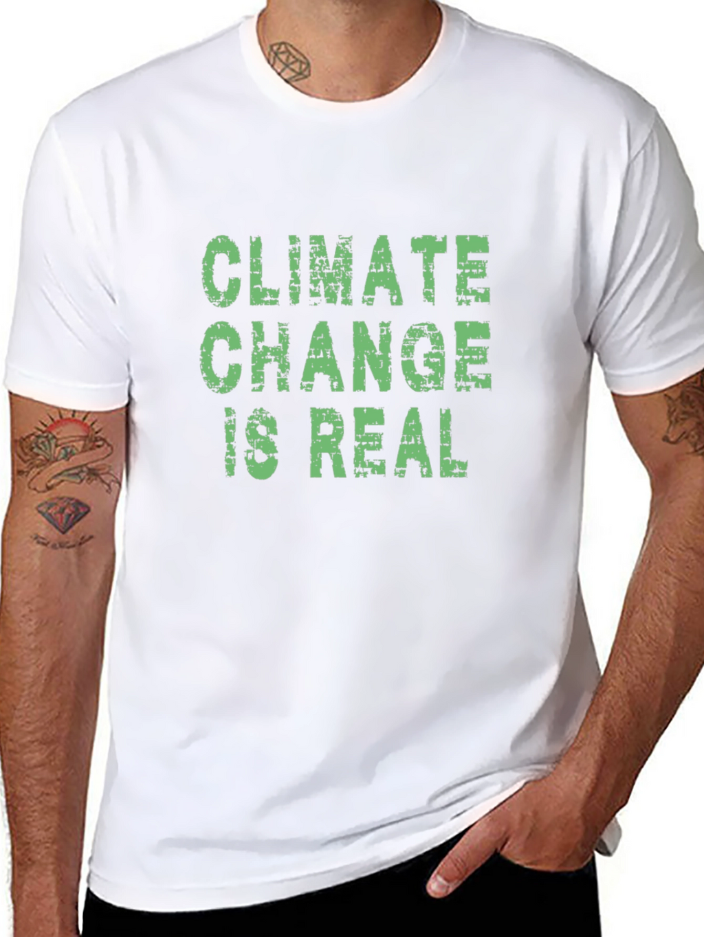 Climate Change Is Real Graphic Tee - Eco-Friendly Awareness