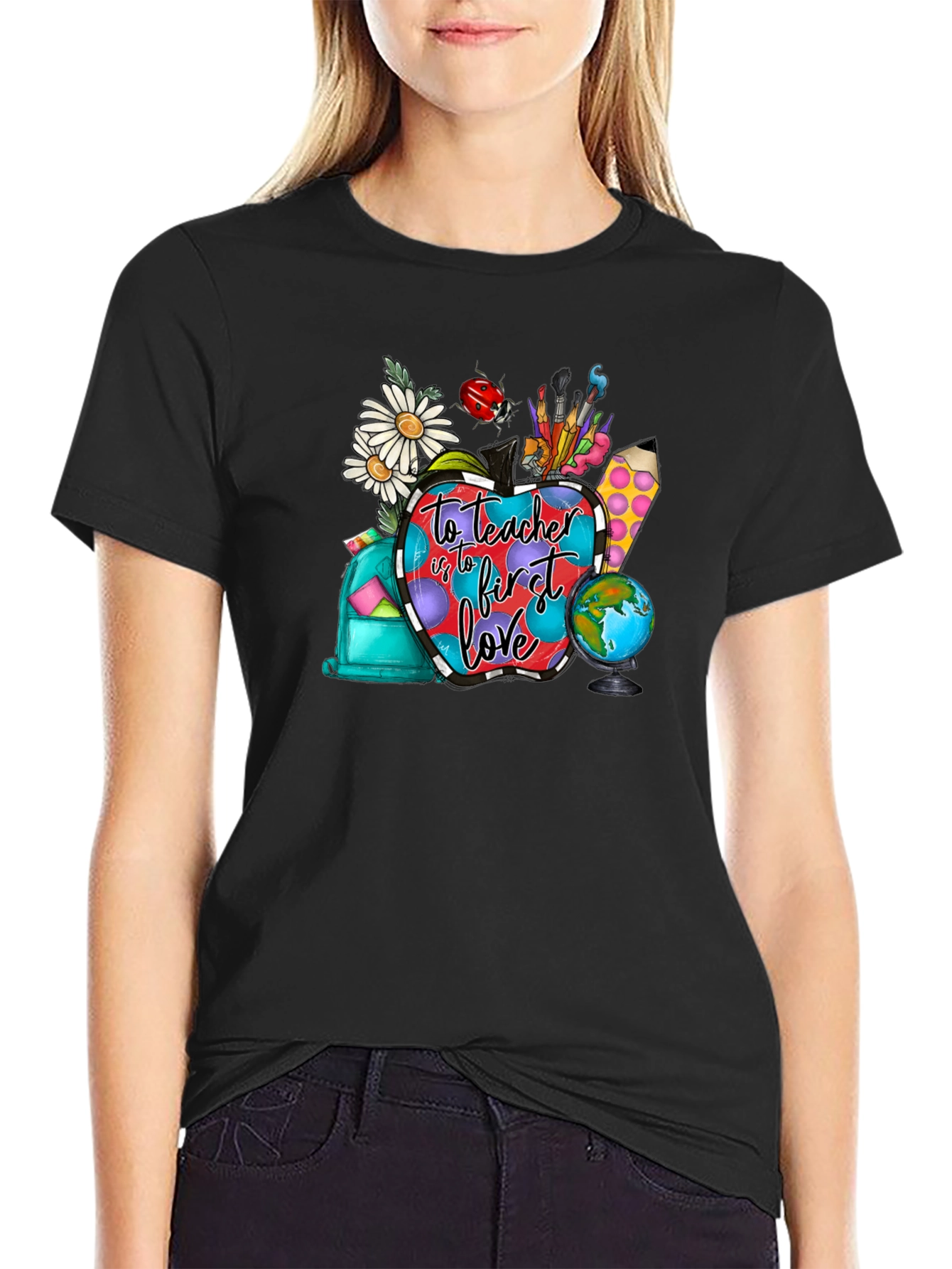 Teacher First Love Graphic T-Shirt