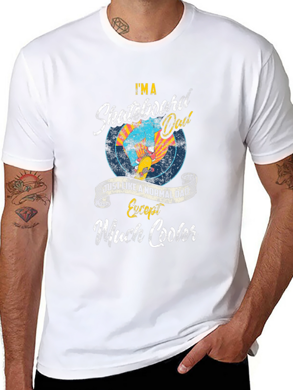 Skateboard Dad T-Shirt - Cool Fathers Day Gift