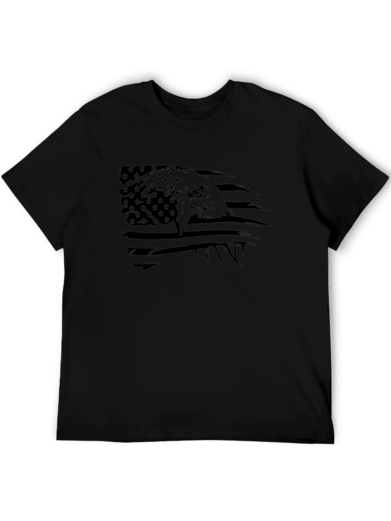 American Eagle Flag Graphic T-Shirt - Black