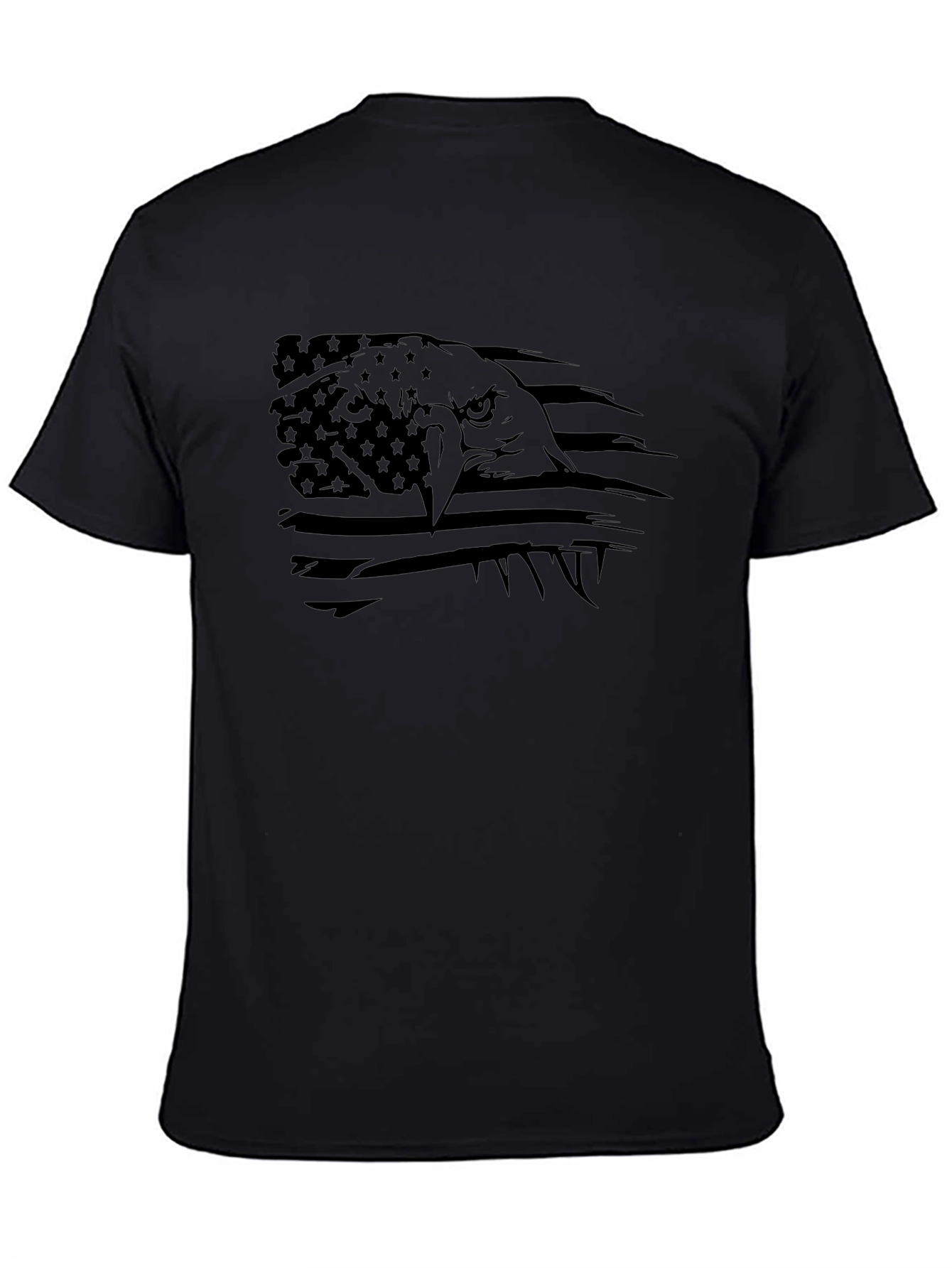 American Eagle Flag Graphic T-Shirt - Black