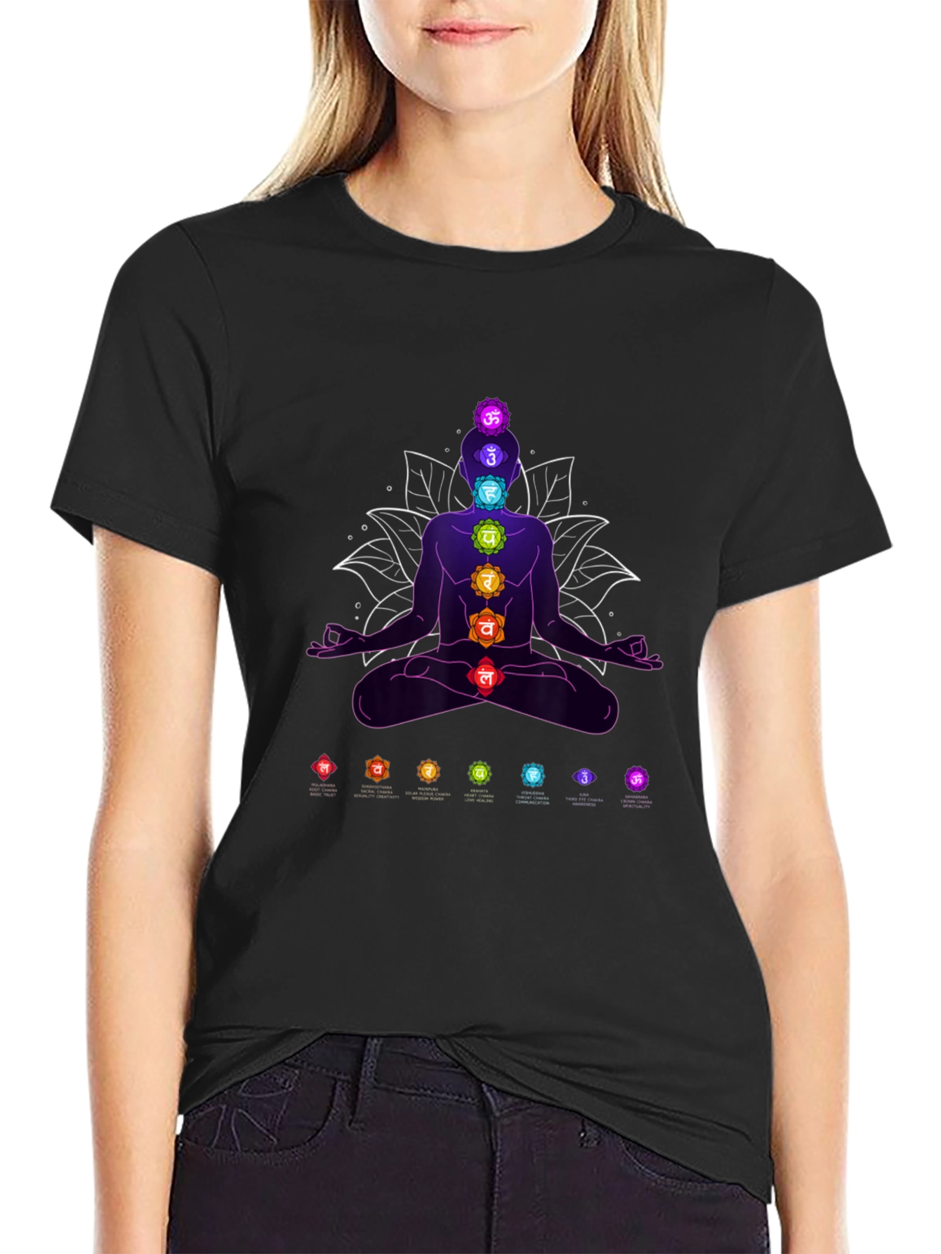 Chakra Meditation T-Shirt - Spiritual Design