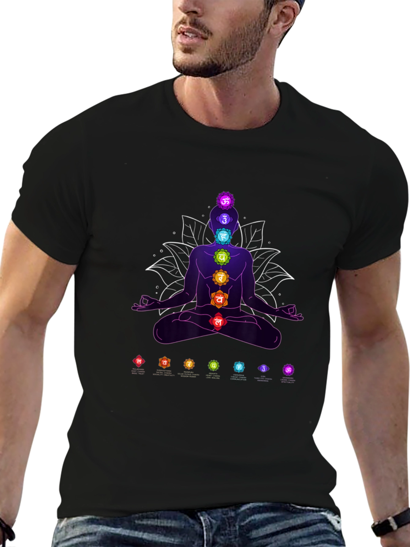 Chakra Meditation T-Shirt - Spiritual Design