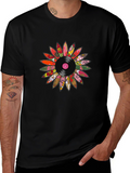 Retro Vinyl Flower Graphic Tee