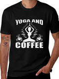 Yoga and Coffee Graphic T-Shirt