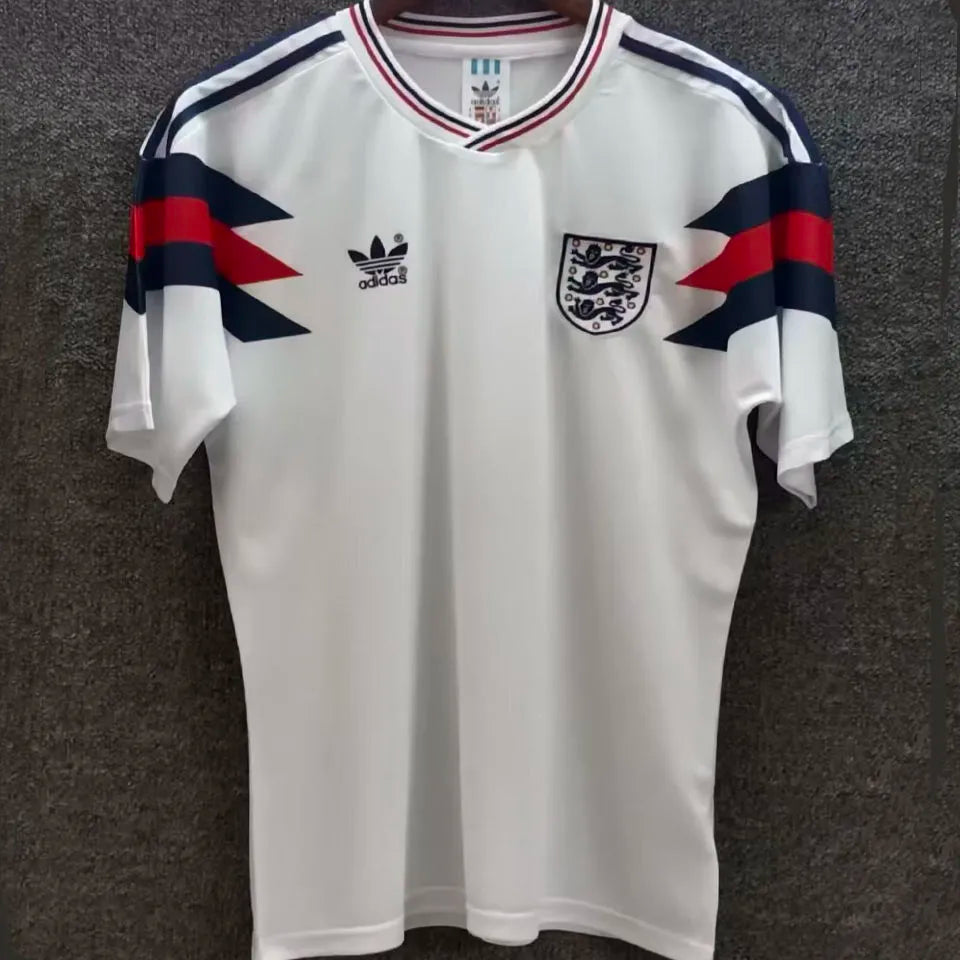 1986 England Away Red Retro Soccer Jersey Back
