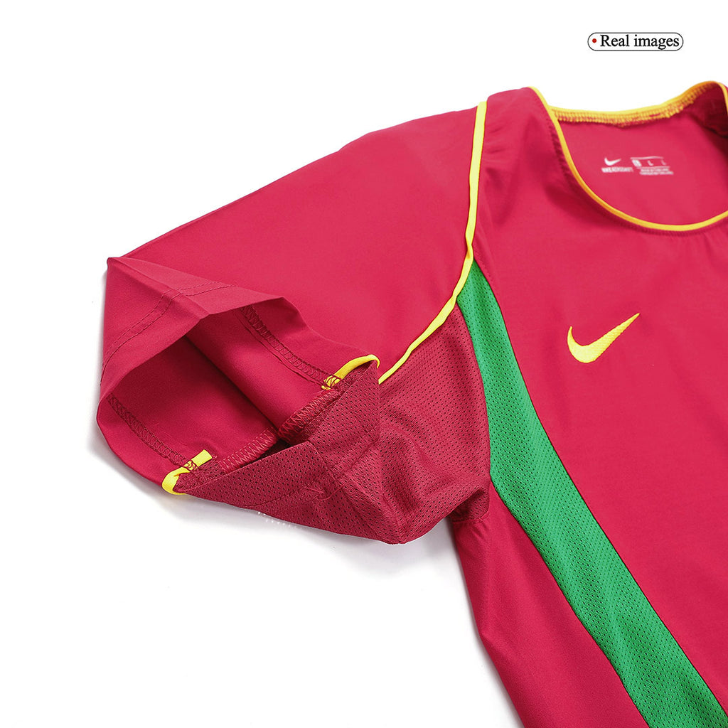 Figo #7 Retro Portugal Home Jersey World Cup 2002 Image 6