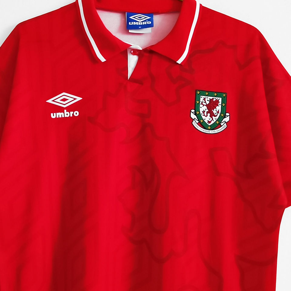 1992/94 Wales Home Red Retro Soccer Jersey Item NO.: 1401784 Detail 1
