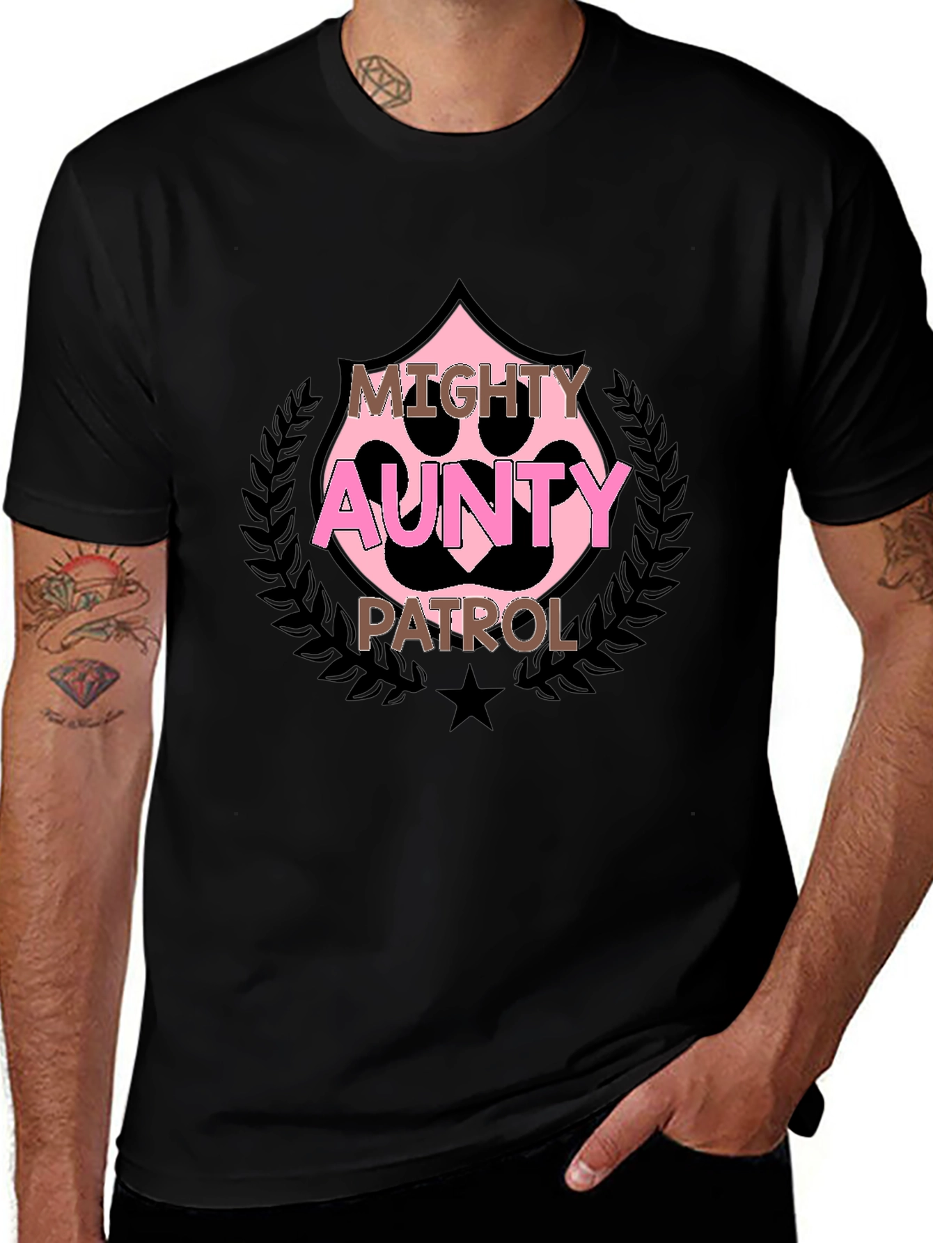 Mighty Aunty Patrol Black T-Shirt