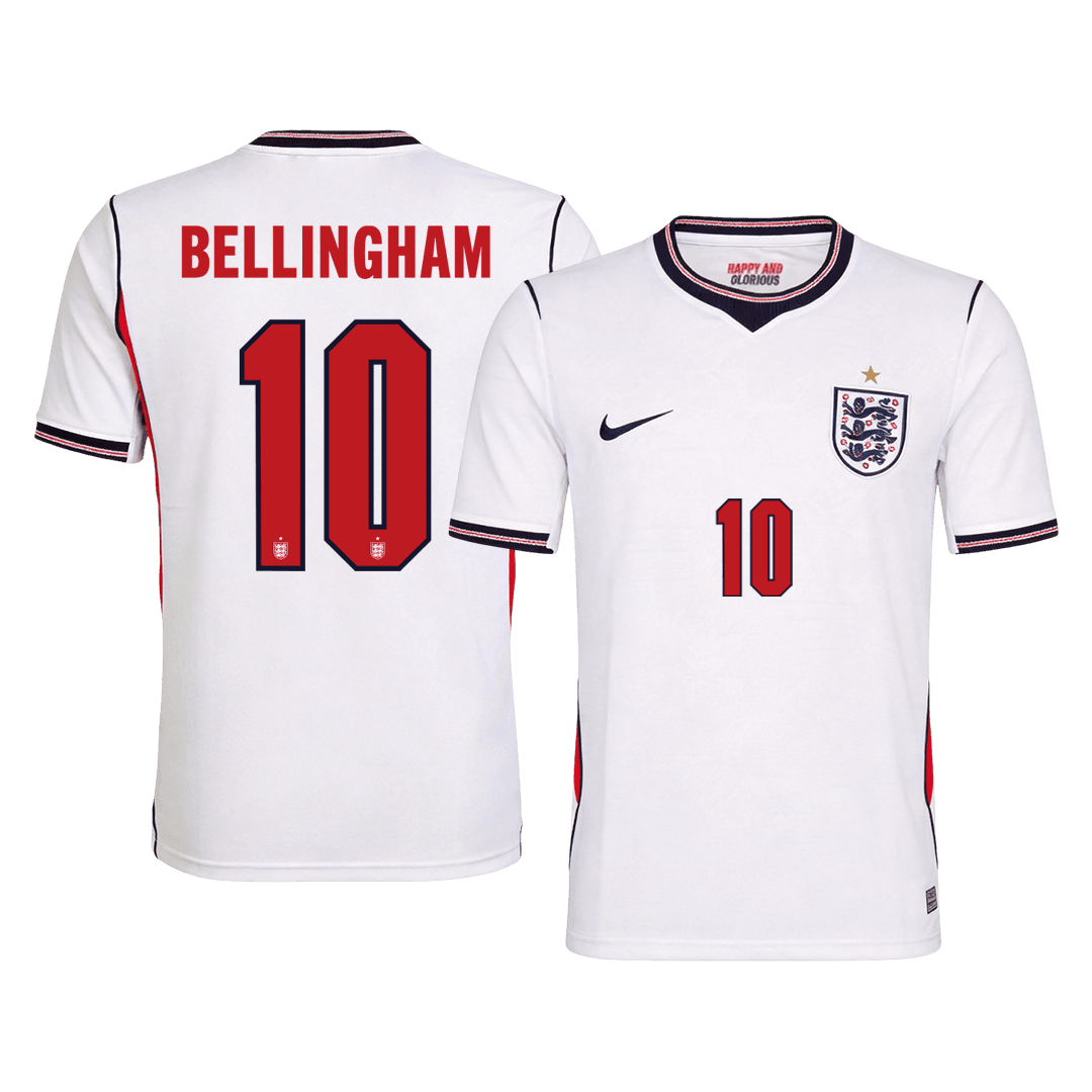 BELLINGHAM #10 England Home Soccer Jersey World Cup 2026 White Front