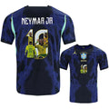 NEYMAR JR #10 Brazil 1:1 Quality Away Blue Fans Soccer Jersey 2026/27 ★★ Front