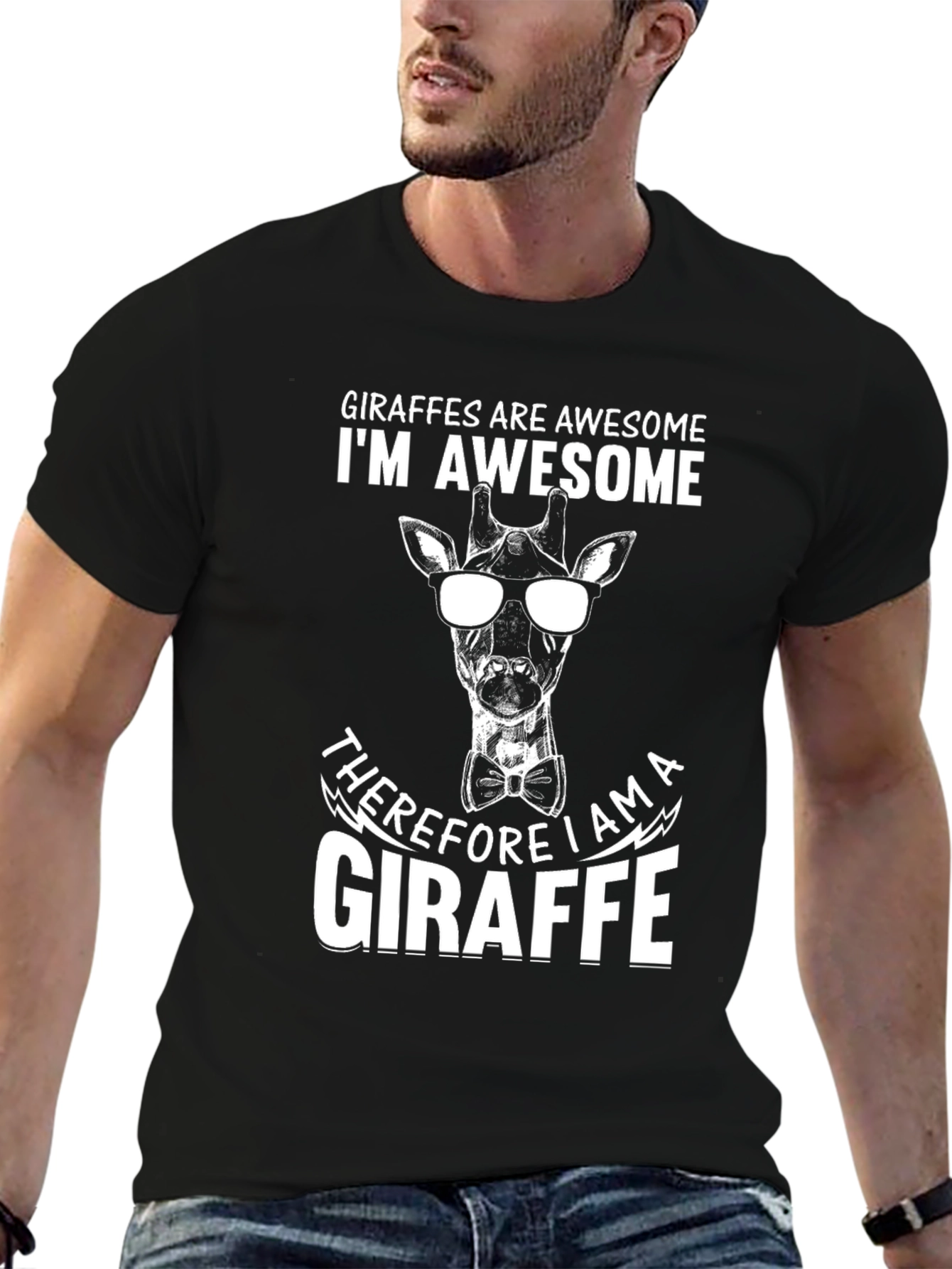 Giraffe Awesome Graphic Tee - Cool Animal Design