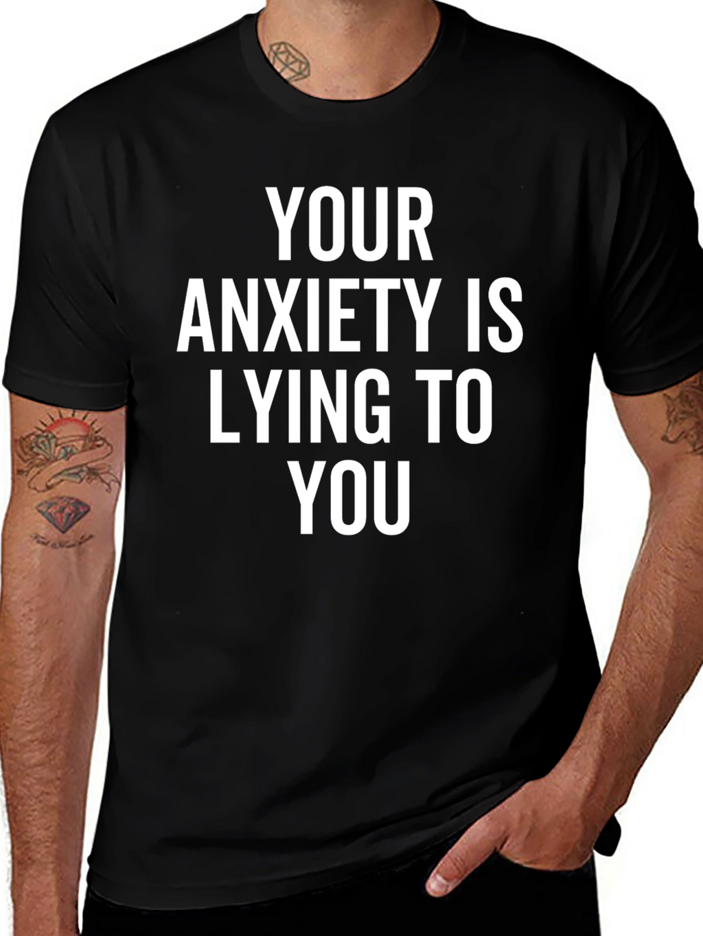 Anxiety Truth T-Shirt - Black Graphic Tee