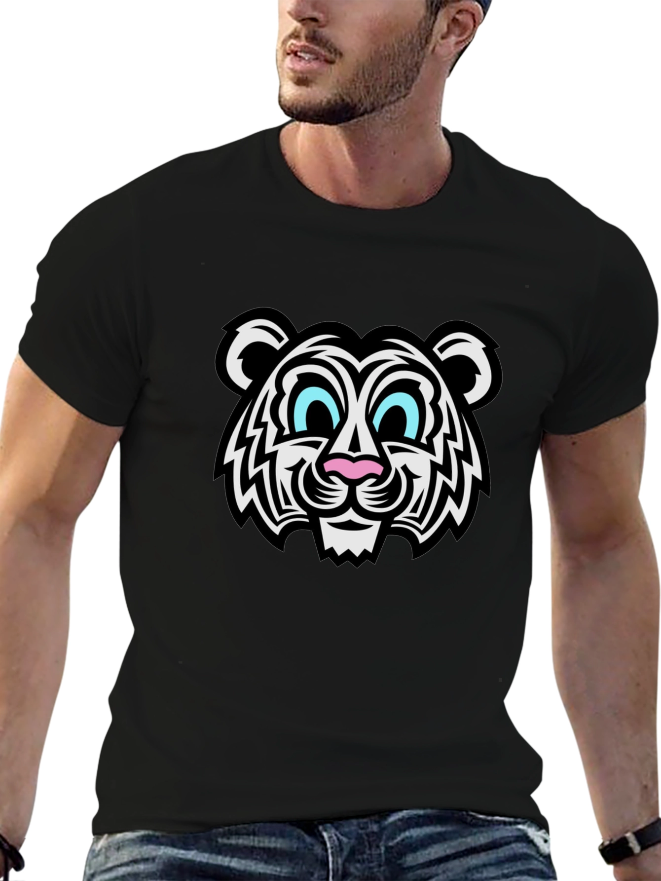 Cool Tiger Graphic Black T-Shirt