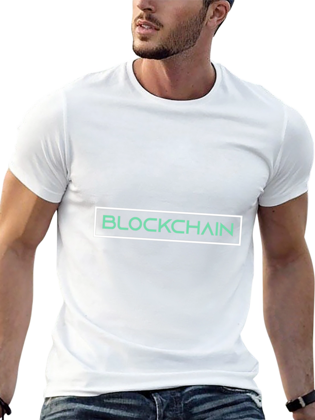 Blockchain Graphic Tee - Black Cotton T-Shirt