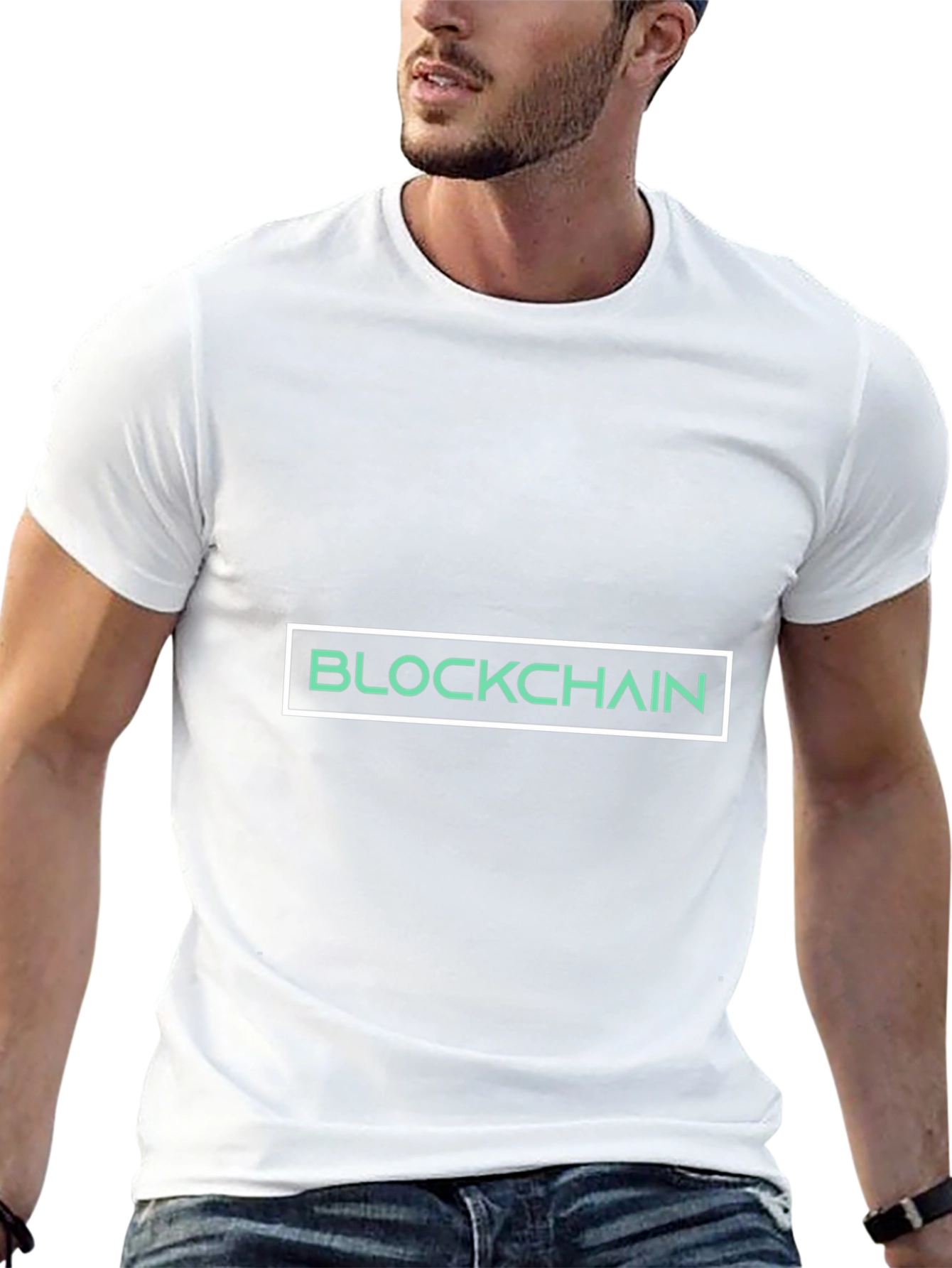 Blockchain Graphic Tee - Black Cotton T-Shirt