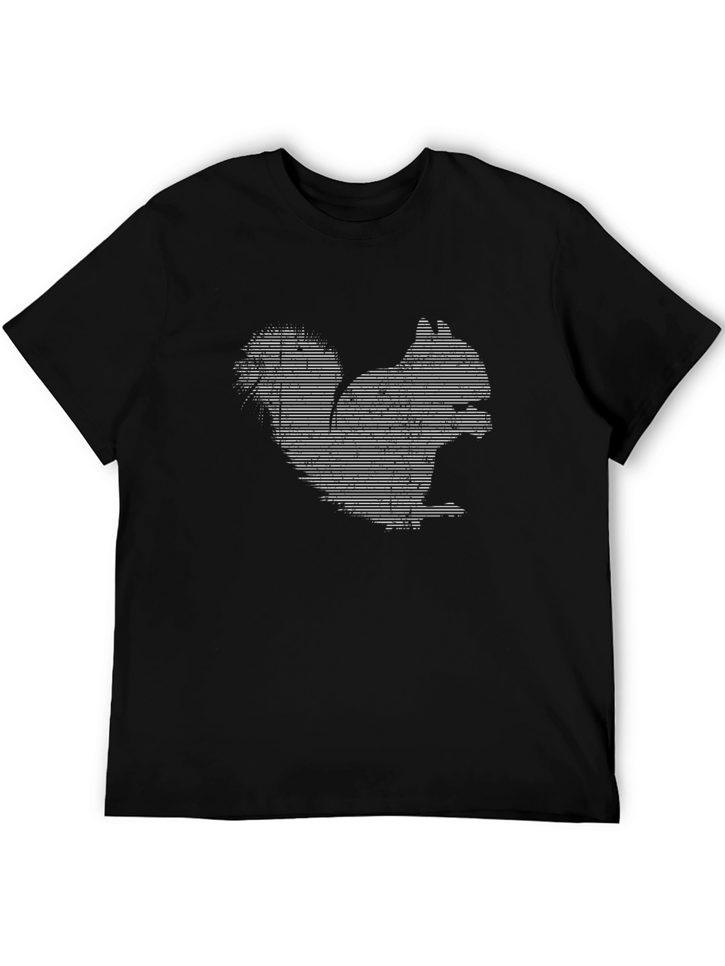 Squirrel Graphic Tee - Black Cotton T-Shirt