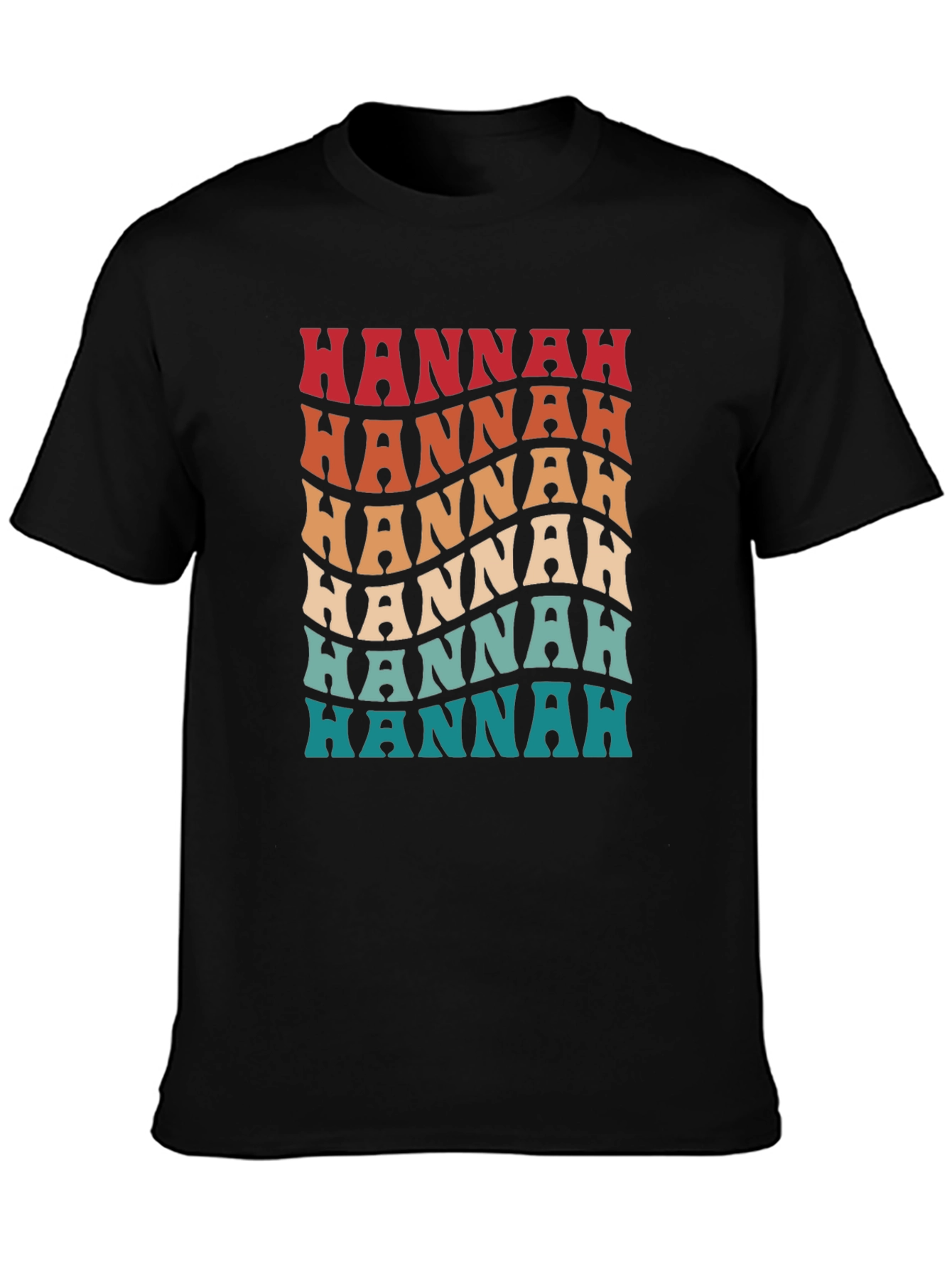 Hannah Retro Wavy T-Shirt - Fun Colorful Tee