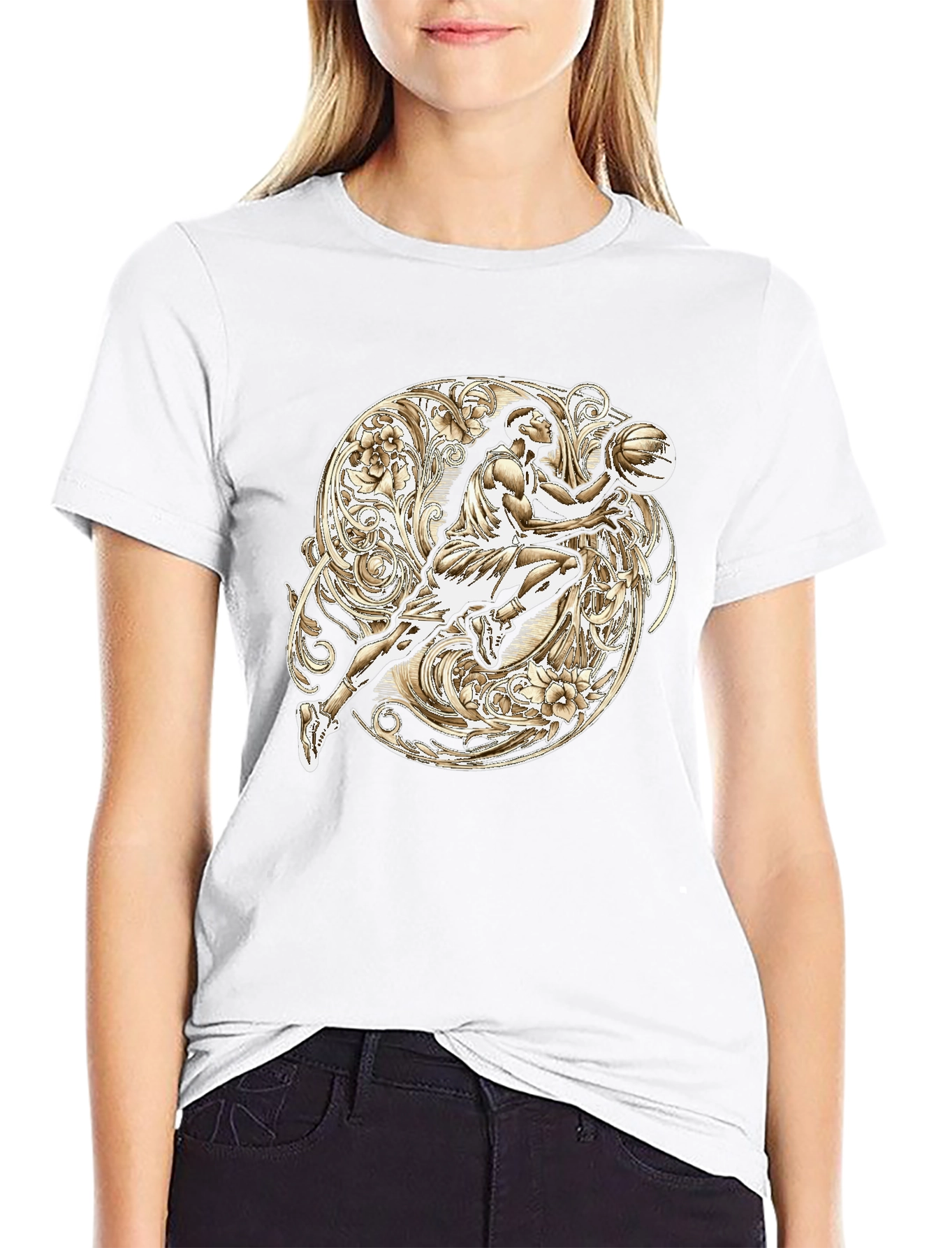 Basketball Player Graphic T-Shirt - Sporty Style