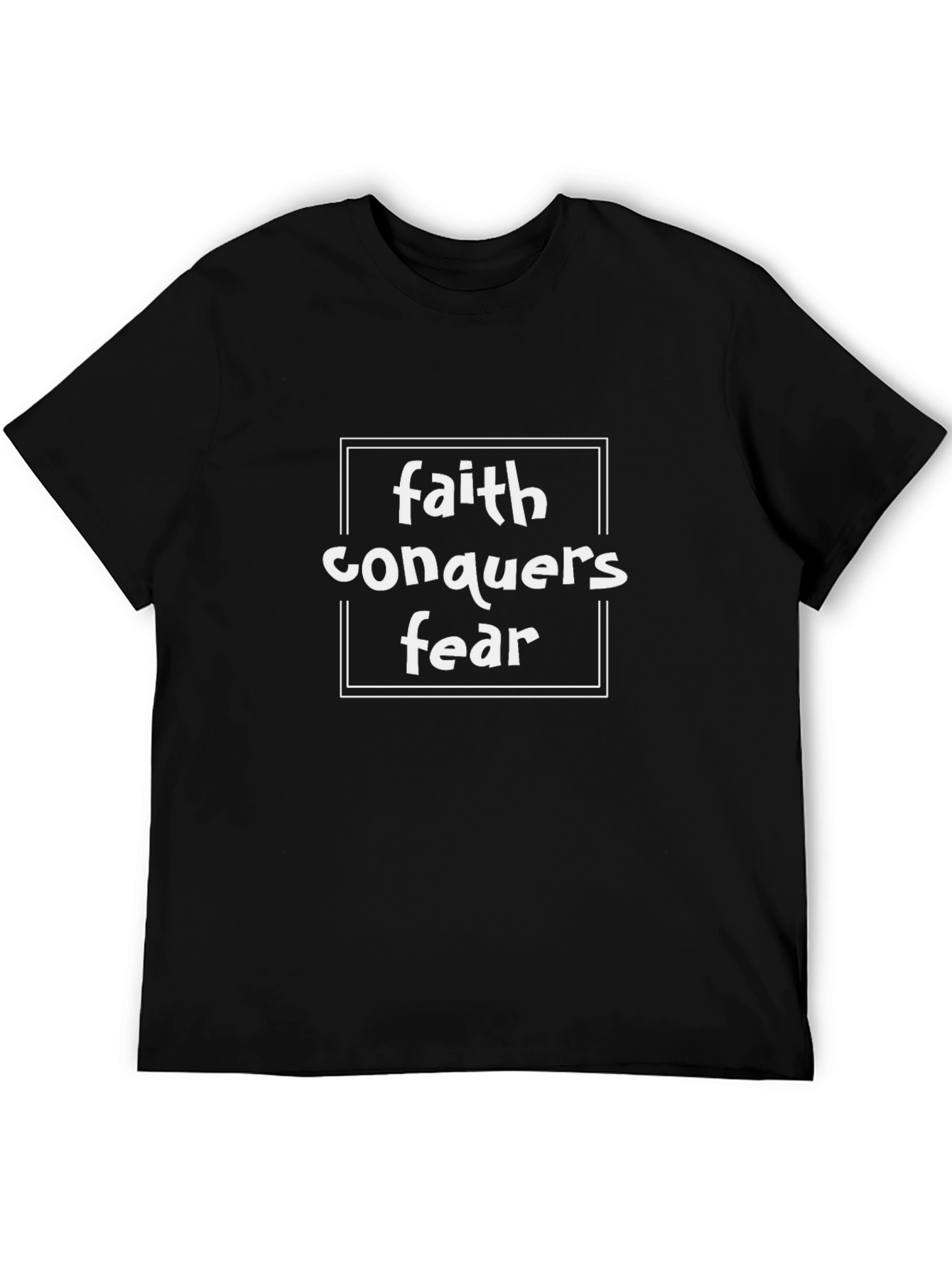 Faith Conquers Fear Graphic Tee - Black