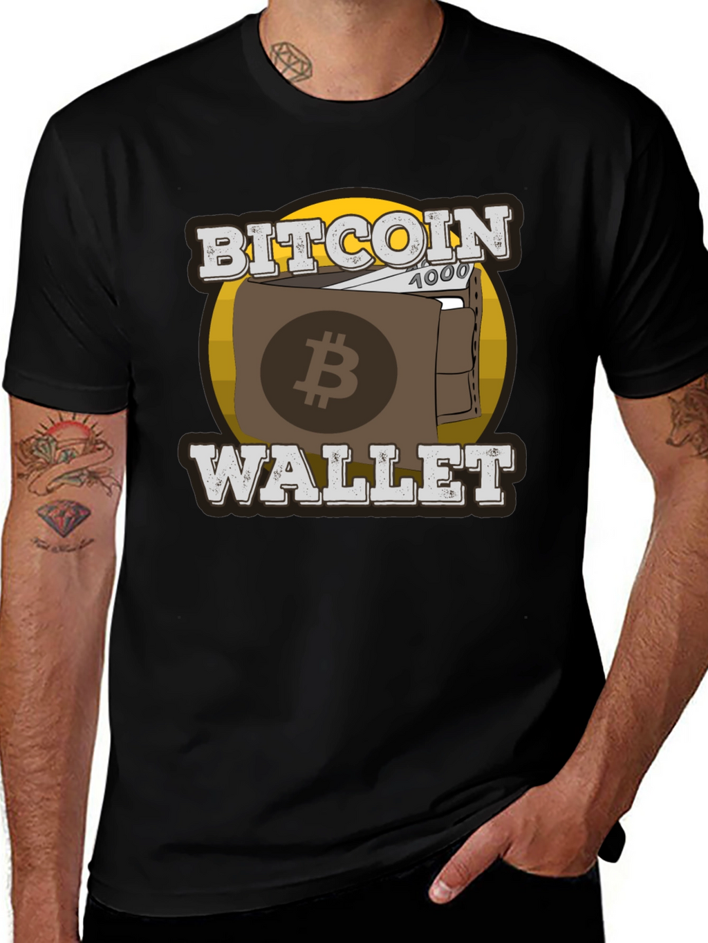 Bitcoin Wallet T-Shirt - Crypto Currency Graphic Tee