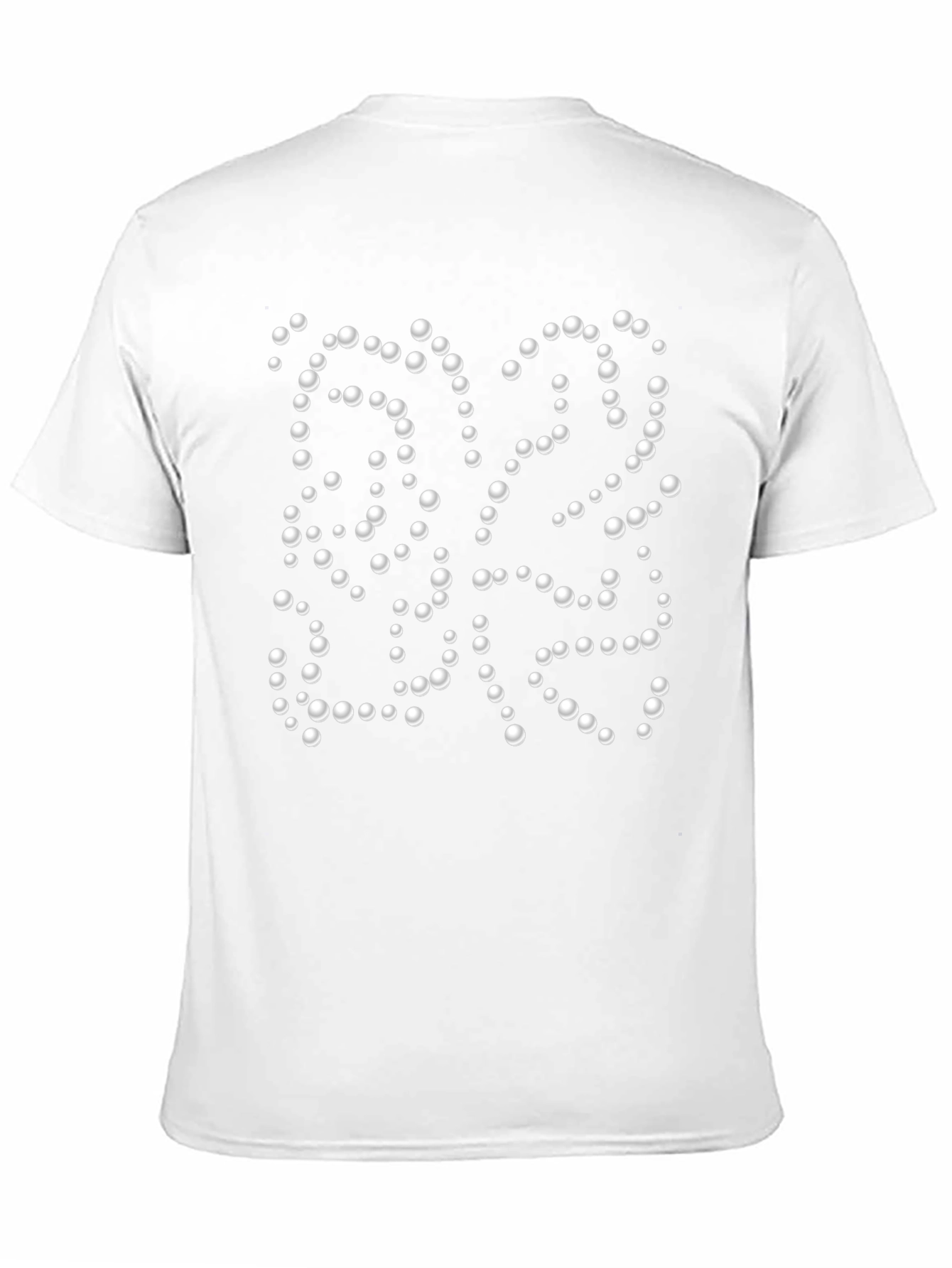 Modern Pearl Dot Pattern Black T-Shirt