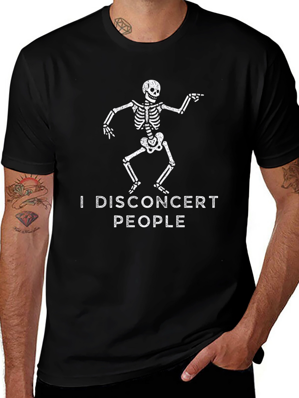 I Disconcert People Skeleton Graphic Tee