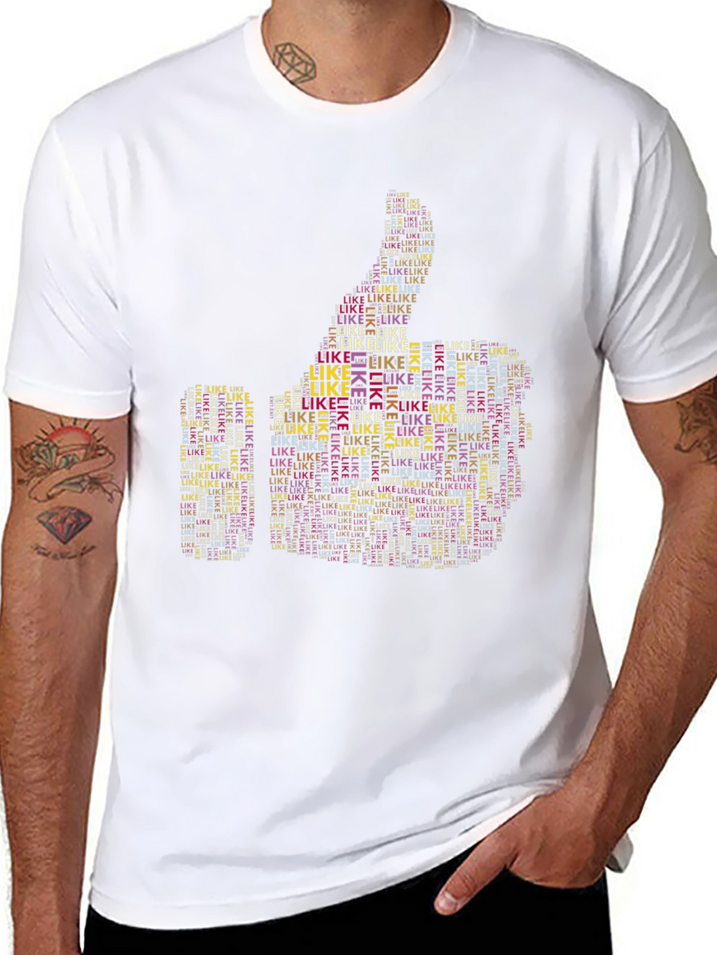 Thumbs Up Word Art T-Shirt