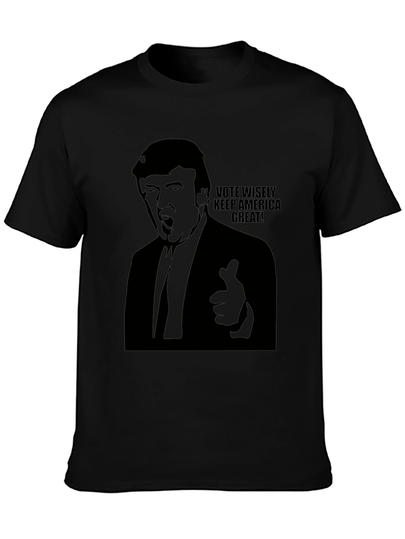 Vote Wisely Trump Graphic Tee - Mens Black T-Shirt