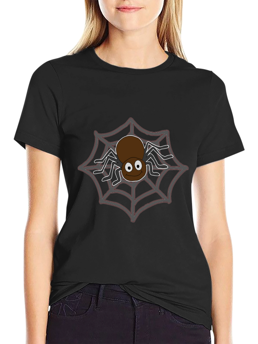 Spider Web Graphic Tee - Halloween Fun!