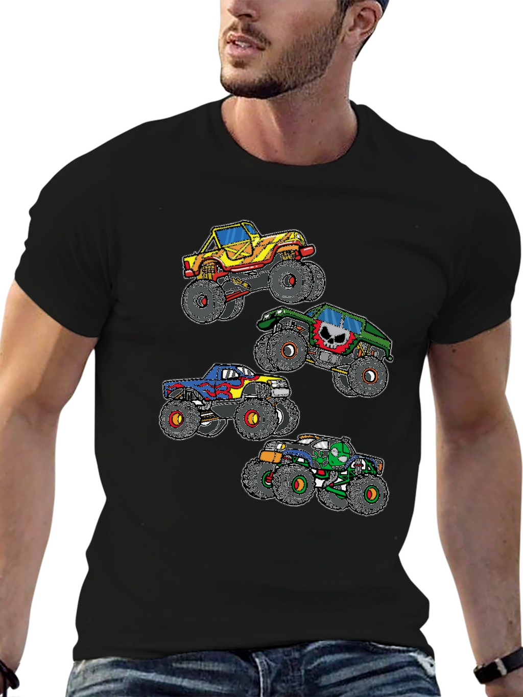 Monster Truck Graphic Black T-Shirt