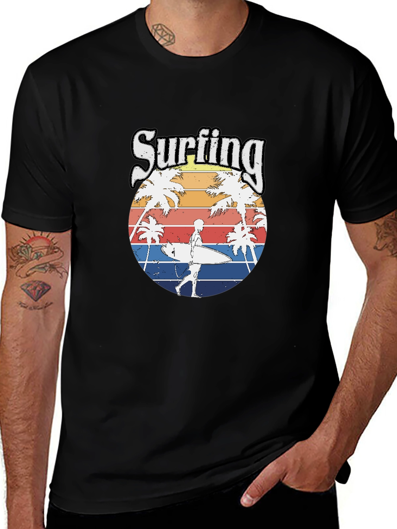 Surfing Beach Vibes T-Shirt - Retro Style