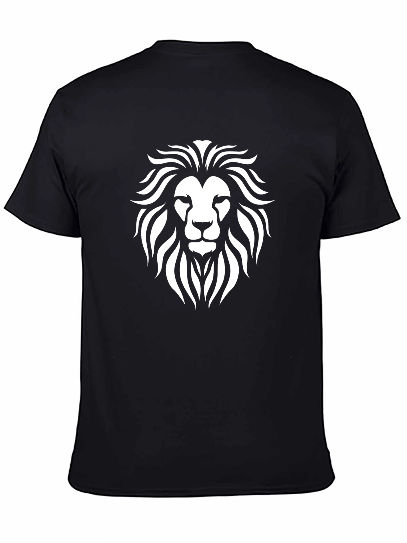 Lion Head Graphic T-Shirt - Black