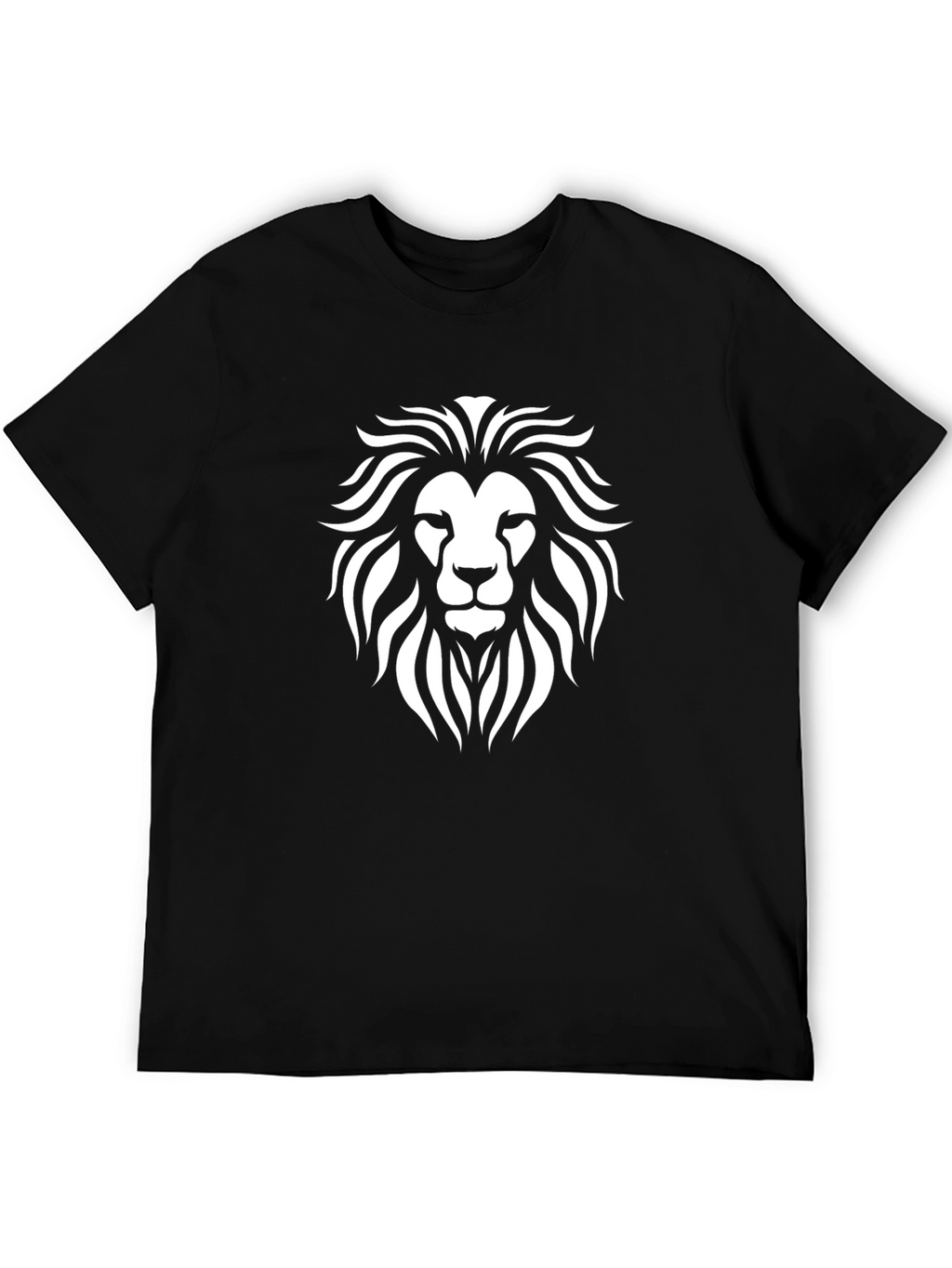 Lion Head Graphic T-Shirt - Black