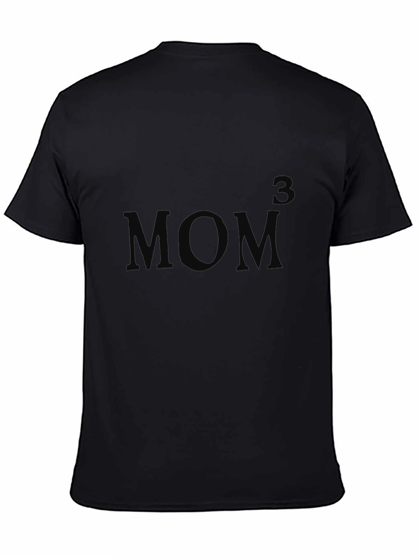Mens Black Mom Graphic T-Shirt