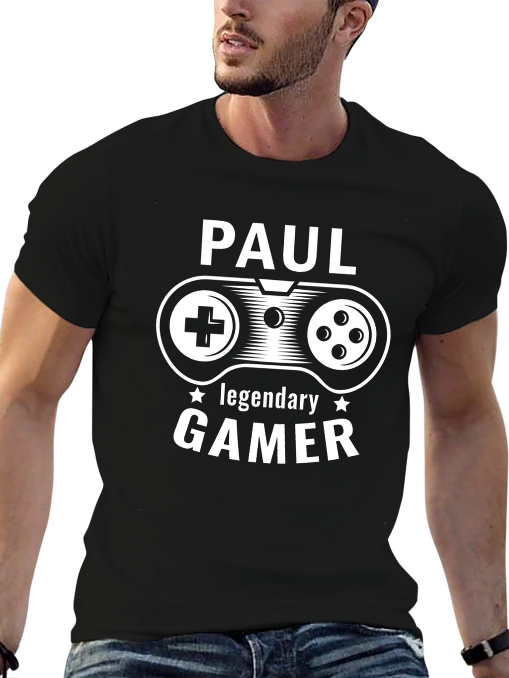 Paul: Legendary Gamer Black Graphic Tee