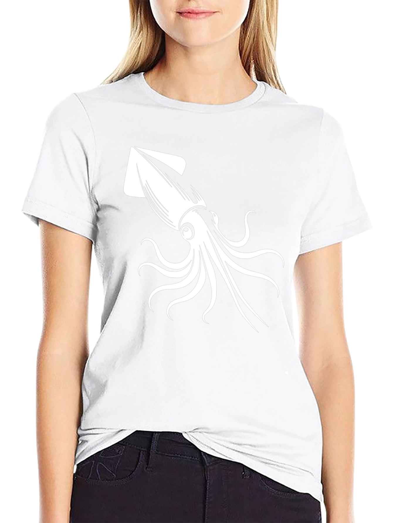 Squid Graphic T-Shirt - Black Cotton Tee