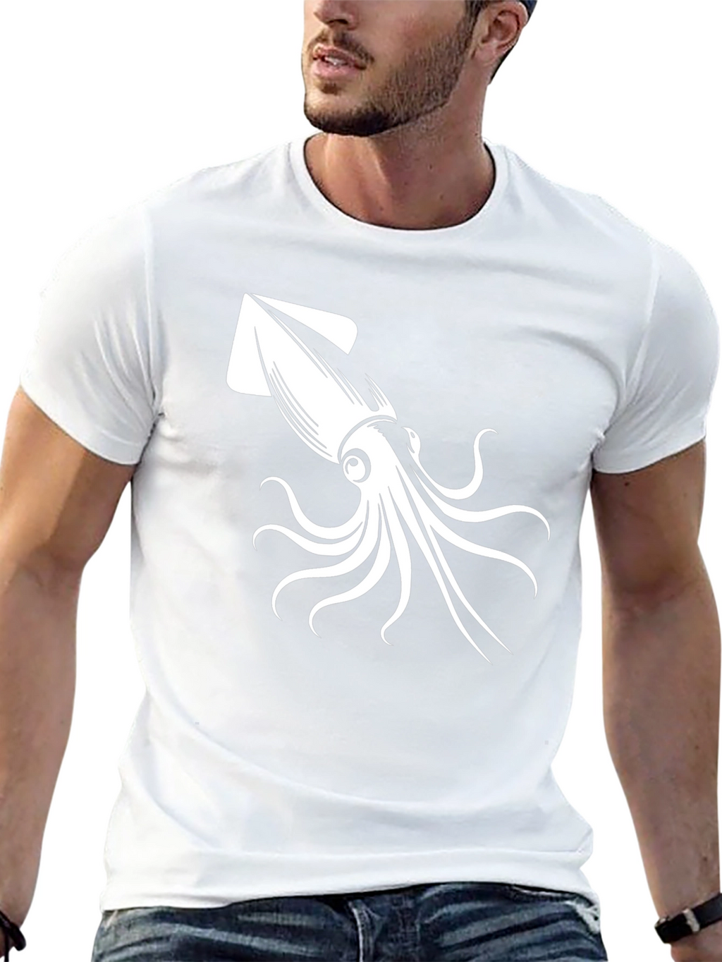 Squid Graphic T-Shirt - Black Cotton Tee