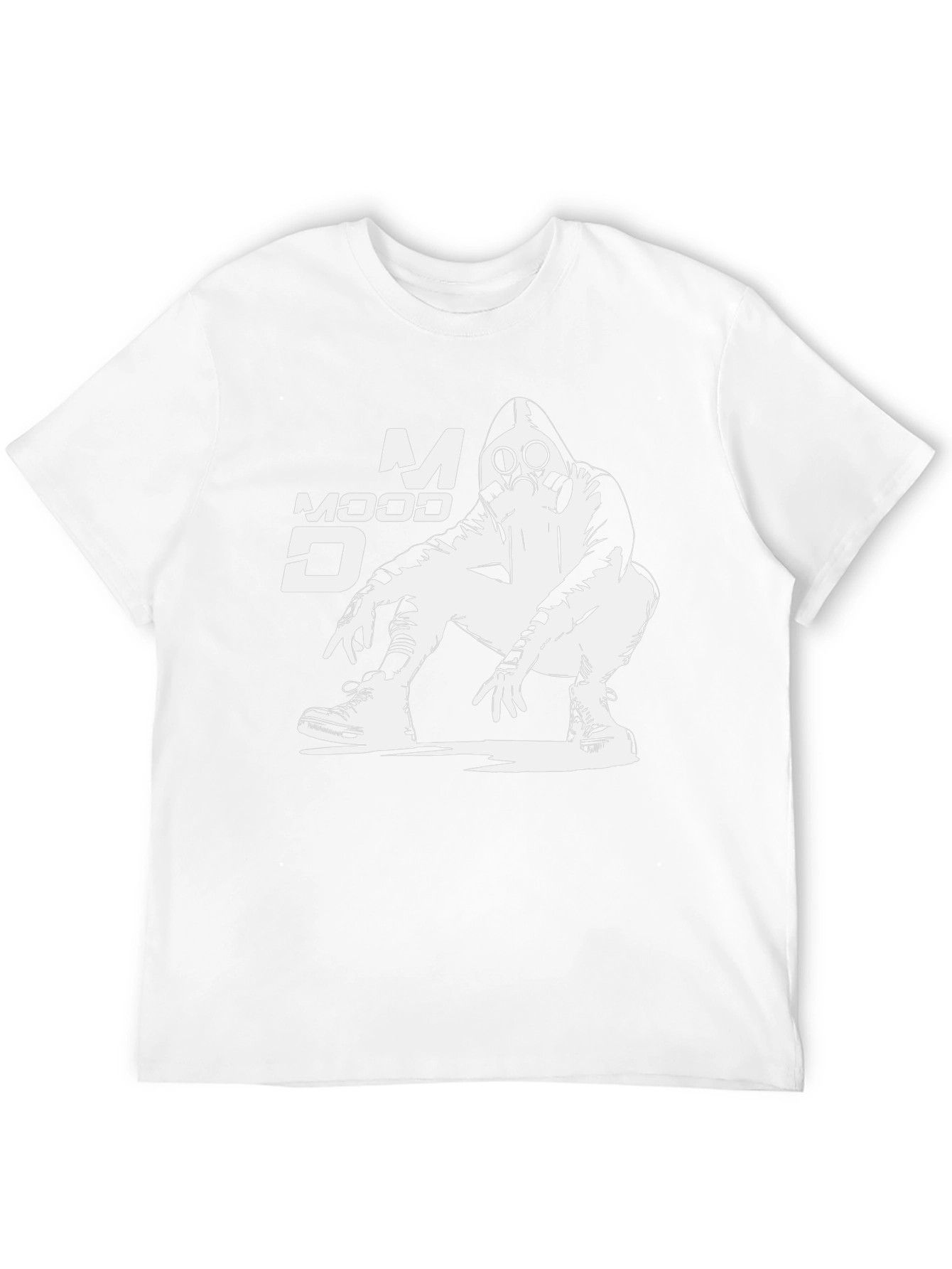 Mood Gas Mask Graphic Print Black T-Shirt