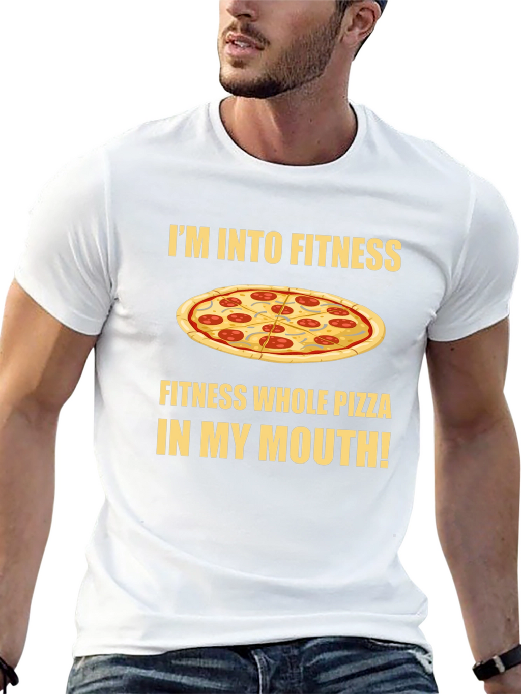 Fitness Whole Pizza T-Shirt - Foodie Apparel