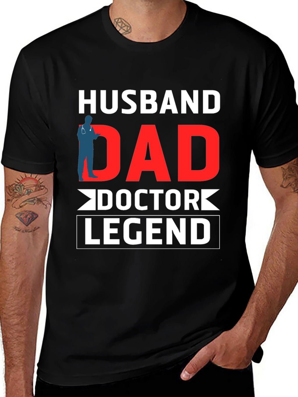 Husband Dad Doctor Legend Graphic Tee