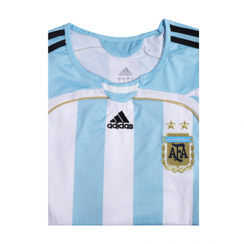 Messi #19 Retro Argentina Home Jersey World Cup 2006 Image 4